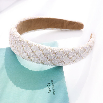 Szövet kockás Vintage Retro haj Sálpánt masni hajpánt női lányoknak Korea fejpántok divatos kiegészítők