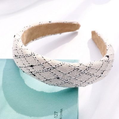 Szövet kockás Vintage Retro haj Sálpánt masni hajpánt női lányoknak Korea fejpántok divatos kiegészítők