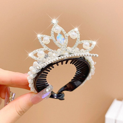 Modna dječja biserna kruna punđa, kandža, konjski rep, kopča za kosu, gnijezdo, ptica, ukosnica, držač punđe, kopča za kosu