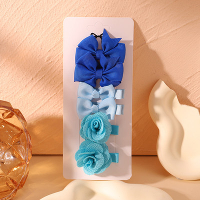 6 bucăți/set agrafe de păr cu flori de culoare dulce bomboană pentru fetițe agrafe de păr sigure drăguțe, făcute manual pentru copii, accesorii de păr, cadouri cu ridicata