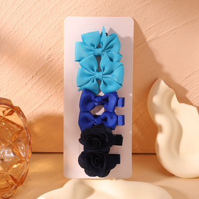 6 bucăți/set agrafe de păr cu flori de culoare dulce bomboană pentru fetițe agrafe de păr sigure drăguțe, făcute manual pentru copii, accesorii de păr, cadouri cu ridicata