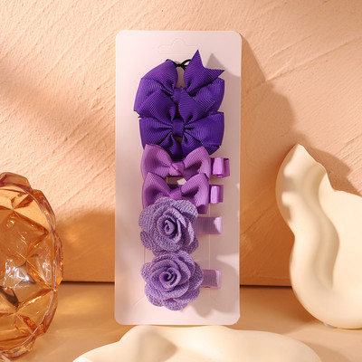 6 bucăți/set agrafe de păr cu flori de culoare dulce bomboană pentru fetițe agrafe de păr sigure drăguțe, făcute manual pentru copii, accesorii de păr, cadouri cu ridicata