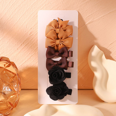 6 bucăți/set agrafe de păr cu flori de culoare dulce bomboană pentru fetițe agrafe de păr sigure drăguțe, făcute manual pentru copii, accesorii de păr, cadouri cu ridicata