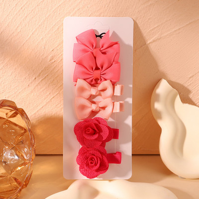 6 bucăți/set agrafe de păr cu flori de culoare dulce bomboană pentru fetițe agrafe de păr sigure drăguțe, făcute manual pentru copii, accesorii de păr, cadouri cu ridicata