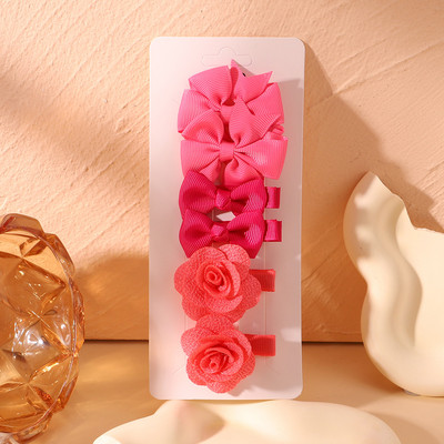 6 bucăți/set agrafe de păr cu flori de culoare dulce bomboană pentru fetițe agrafe de păr sigure drăguțe, făcute manual pentru copii, accesorii de păr, cadouri cu ridicata