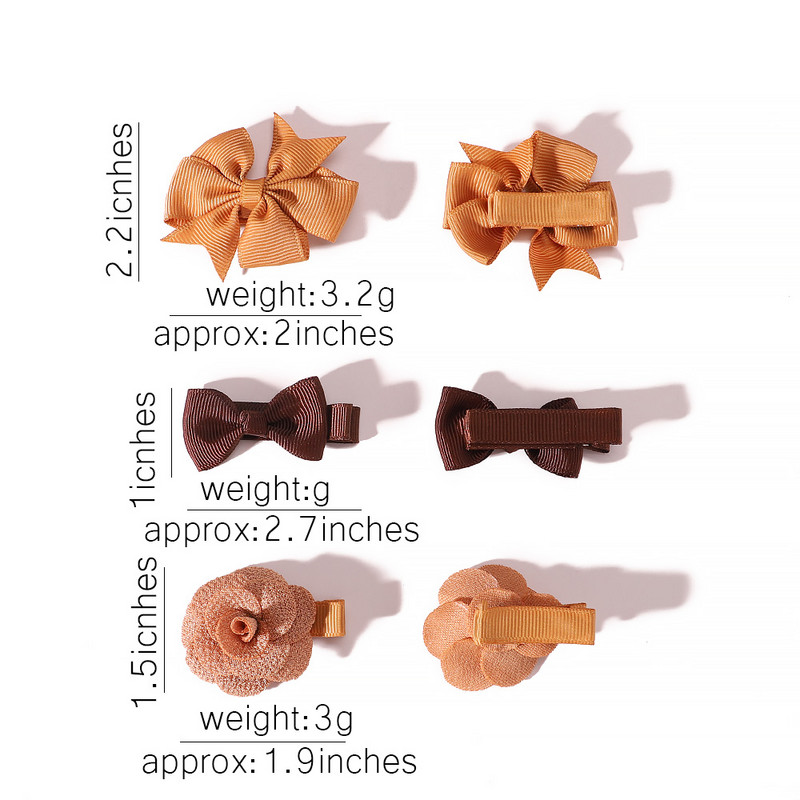 6 bucăți/set agrafe de păr cu flori de culoare dulce bomboană pentru fetițe agrafe de păr sigure drăguțe, făcute manual pentru copii, accesorii de păr, cadouri cu ridicata