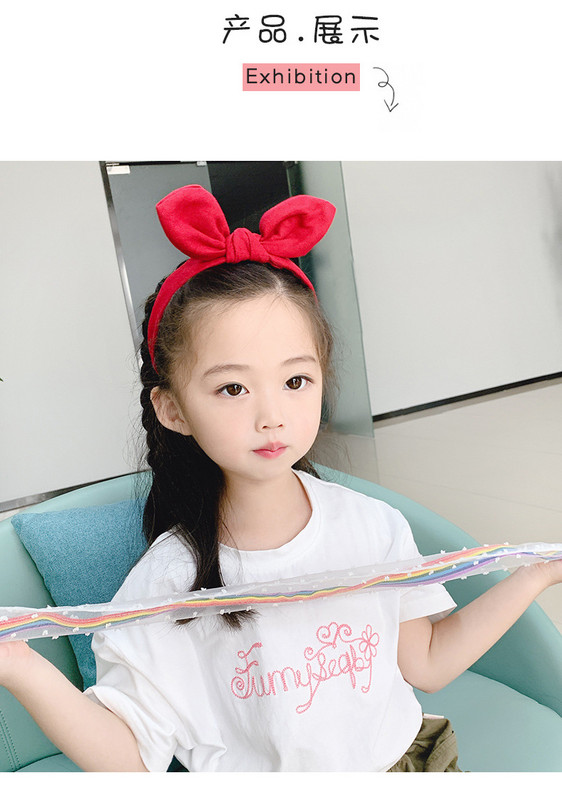 2023 Coreeană drăguț urechi de iepure pentru copii bentiță pentru cap pentru fete pentru copii, pentru cap de păr, cu cerc, accesorii pentru banda, pentru călci, ornamente