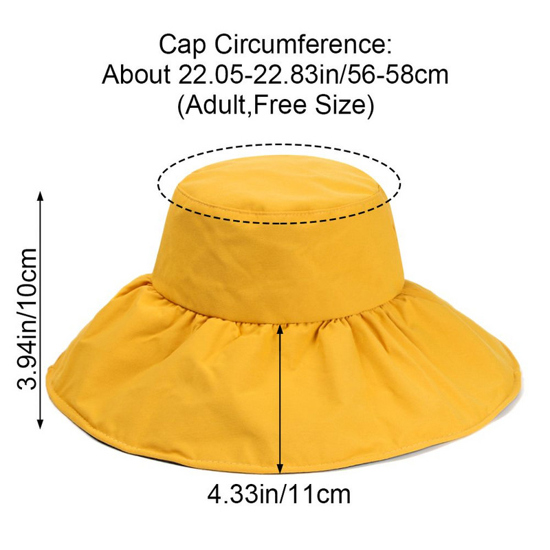 Pălărie de soare de plajă cu boruri largi anti-UV, femei bărbați, protecție solară de vară, pălărie Panama, pălărie pliabilă în aer liber, șapcă de pescar portabilă