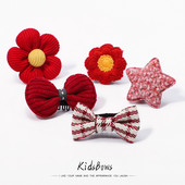 5 kusov Sada sponiek do vlasov Roztomilé vlasové doplnky Dievčenská čiapka Mašľa Kvetinová zvieracia sponka do vlasov Čelenka Cartoon Elastická čelenka Darček