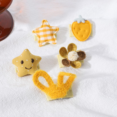 5 kusov Sada sponiek do vlasov Roztomilé vlasové doplnky Dievčenská čiapka Mašľa Kvetinová zvieracia sponka do vlasov Čelenka Cartoon Elastická čelenka Darček