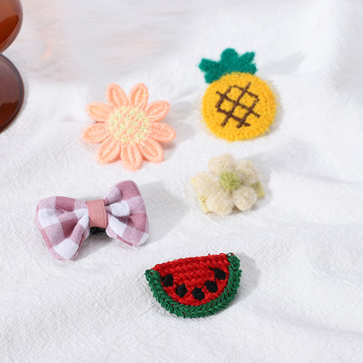 5 kusov Sada sponiek do vlasov Roztomilé vlasové doplnky Dievčenská čiapka Mašľa Kvetinová zvieracia sponka do vlasov Čelenka Cartoon Elastická čelenka Darček