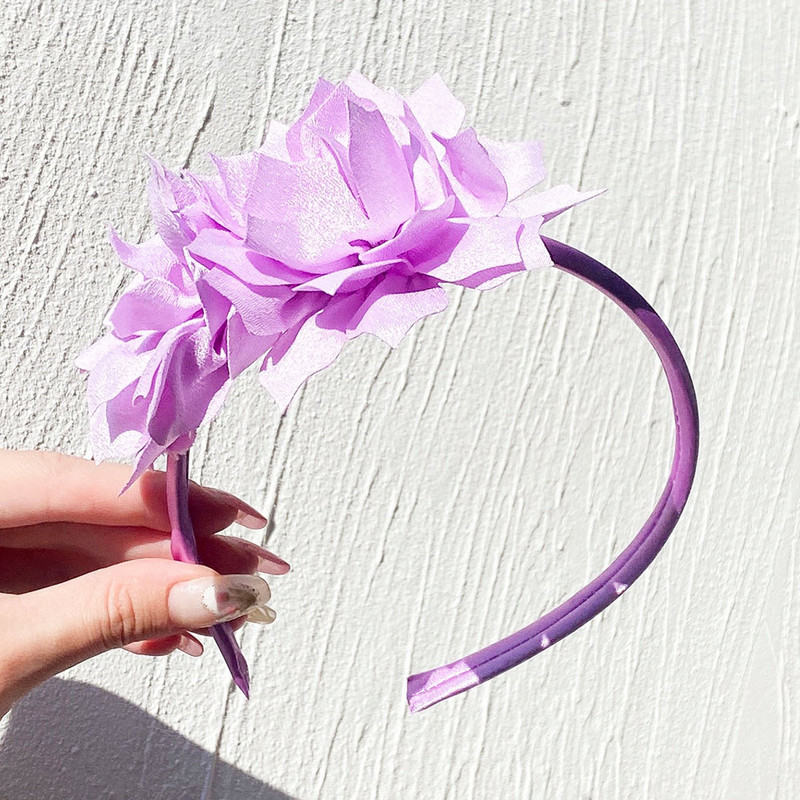 3,7 hüvelykes nagy virágos fejpánt gyerekeknek lányoknak tömör haj karika Grosgrain szalag baba kézzel készített hajkiegészítők ajándékok