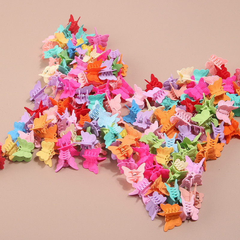 80PCS Veleprodaja Frosted Butterfly Kosa za kosu Djevojke Kandže za kosu Ženske ukosnice sFor Baby Mali šareni set dodataka za kosu