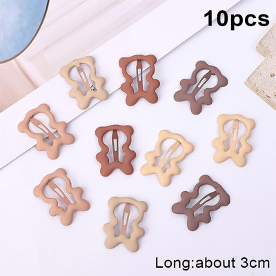 10 bucăți agrafe de păr înghețate pentru fete agrafe de păr în formă de urs, stea simplă, pentru copii, agrafe de păr, agrafe, ac de păr Click Clack