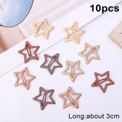 10 bucăți agrafe de păr înghețate pentru fete agrafe de păr în formă de urs, stea simplă, pentru copii, agrafe de păr, agrafe, ac de păr Click Clack