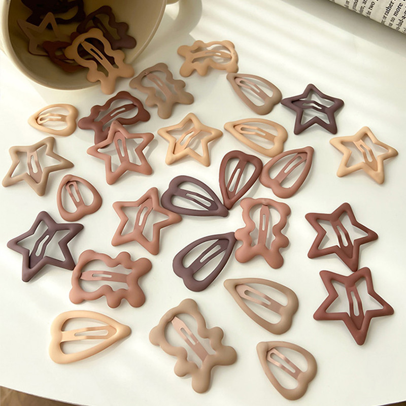 10 bucăți agrafe de păr înghețate pentru fete agrafe de păr în formă de urs, stea simplă, pentru copii, agrafe de păr, agrafe, ac de păr Click Clack