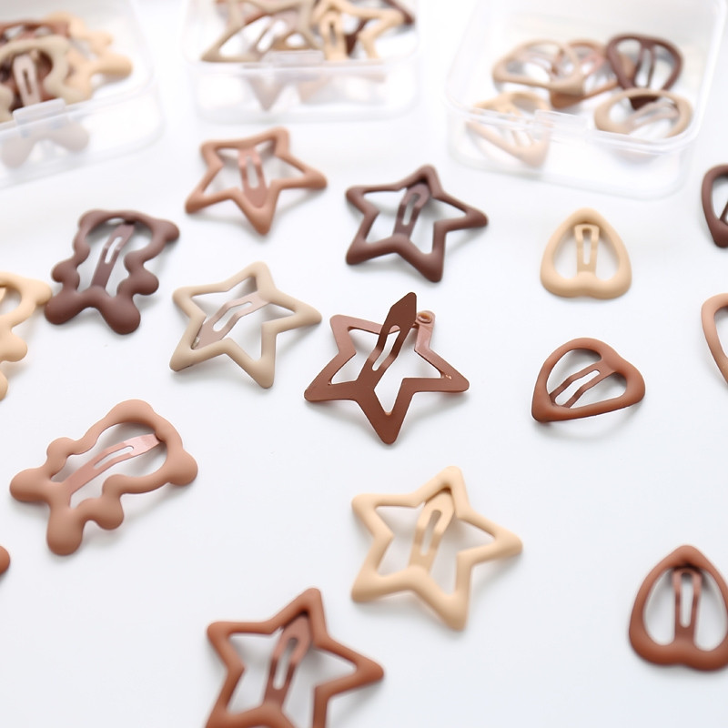 10 bucăți agrafe de păr înghețate pentru fete agrafe de păr în formă de urs, stea simplă, pentru copii, agrafe de păr, agrafe, ac de păr Click Clack