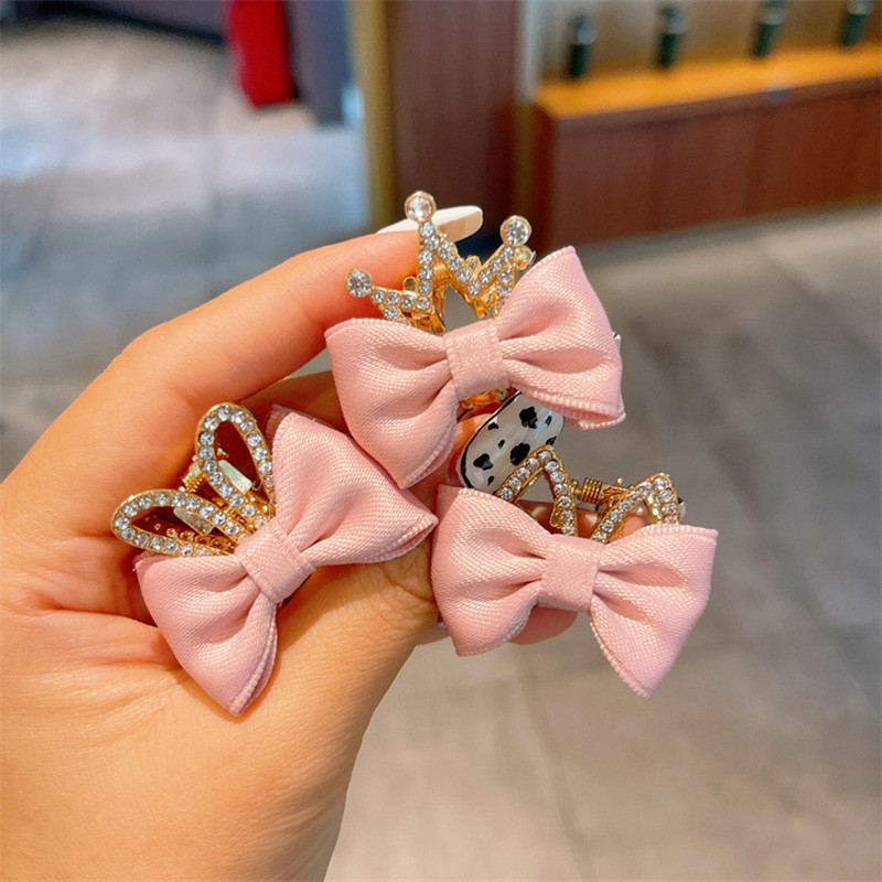 Slatki kamenčići Mačje uši Zečje uši Kandže za kosu Mini dvostrane kopče za kosu s mašnom Dodaci za ukosnice korejske krunske princeze