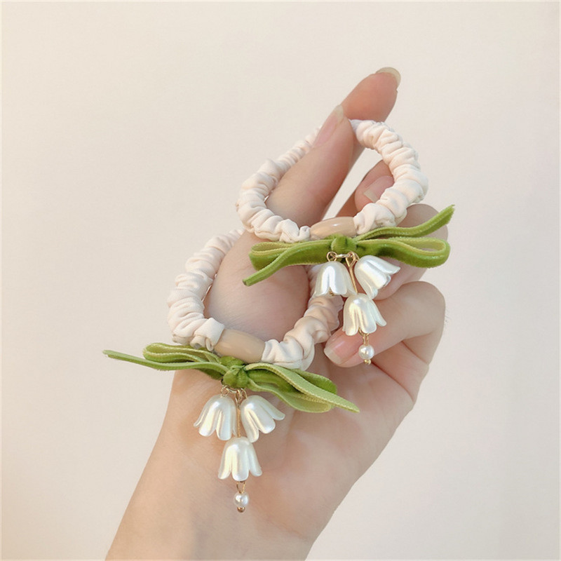 Slatke cvjetne elastične trake za kosu za djevojčice, djeca, slatka leptir mašna, dječje uže za kosu, korejski modni dodaci za kosu, vez 2023.