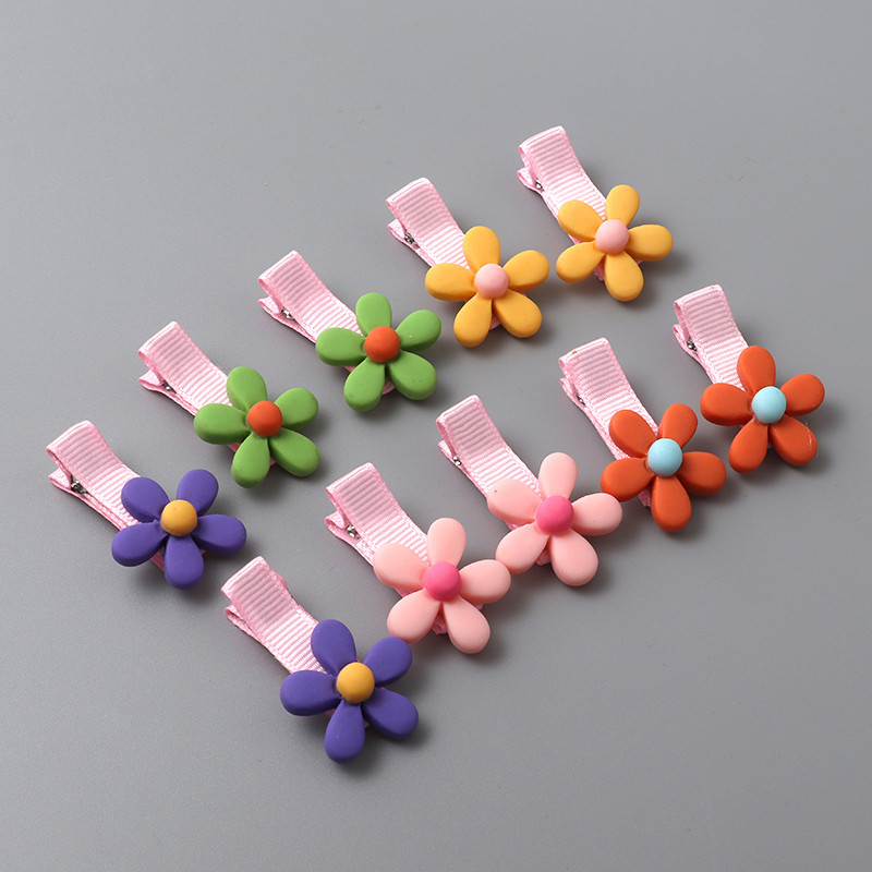 Aranyos Rajzfilmek Hajcsipesz Szett Lány Kiegészítők Lány Hajgumik Csík Gyümölcs Virág Állat Hajtűk Fejfedők Aranyos haj kiegészítők