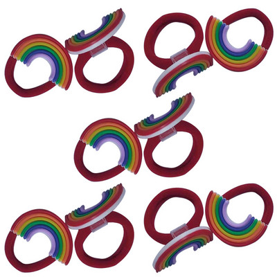 10 DB Rajzfilm nyúl szivárvány hercegnő fejfedő gyerekek nejlon rugalmas hajpántok gyermek nyakkendő lányok kiegészítők baba fejdísz