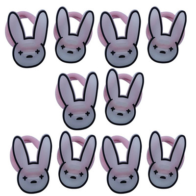 10 DB Rajzfilm nyúl szivárvány hercegnő fejfedő gyerekek nejlon rugalmas hajpántok gyermek nyakkendő lányok kiegészítők baba fejdísz