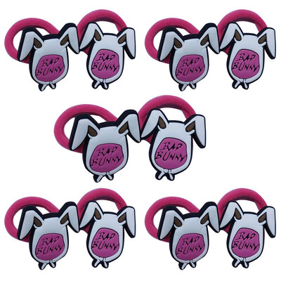 10 DB Rajzfilm nyúl szivárvány hercegnő fejfedő gyerekek nejlon rugalmas hajpántok gyermek nyakkendő lányok kiegészítők baba fejdísz