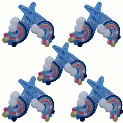 10 DB Rajzfilm nyúl szivárvány hercegnő fejfedő gyerekek nejlon rugalmas hajpántok gyermek nyakkendő lányok kiegészítők baba fejdísz