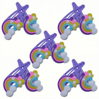 10 DB Rajzfilm nyúl szivárvány hercegnő fejfedő gyerekek nejlon rugalmas hajpántok gyermek nyakkendő lányok kiegészítők baba fejdísz