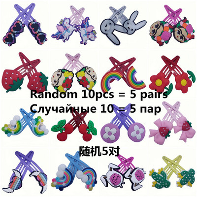 10 DB Rajzfilm nyúl szivárvány hercegnő fejfedő gyerekek nejlon rugalmas hajpántok gyermek nyakkendő lányok kiegészítők baba fejdísz