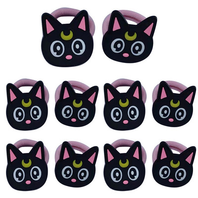 10 DB Rajzfilm nyúl szivárvány hercegnő fejfedő gyerekek nejlon rugalmas hajpántok gyermek nyakkendő lányok kiegészítők baba fejdísz