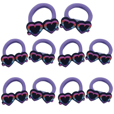 10 DB Rajzfilm nyúl szivárvány hercegnő fejfedő gyerekek nejlon rugalmas hajpántok gyermek nyakkendő lányok kiegészítők baba fejdísz