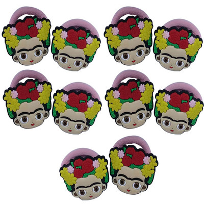 10 DB Rajzfilm nyúl szivárvány hercegnő fejfedő gyerekek nejlon rugalmas hajpántok gyermek nyakkendő lányok kiegészítők baba fejdísz