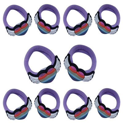 10 DB Rajzfilm nyúl szivárvány hercegnő fejfedő gyerekek nejlon rugalmas hajpántok gyermek nyakkendő lányok kiegészítők baba fejdísz