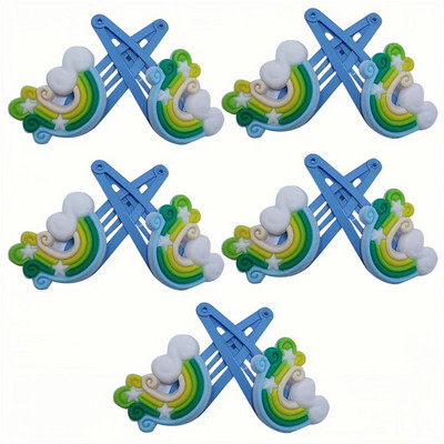 10 DB Rajzfilm nyúl szivárvány hercegnő fejfedő gyerekek nejlon rugalmas hajpántok gyermek nyakkendő lányok kiegészítők baba fejdísz