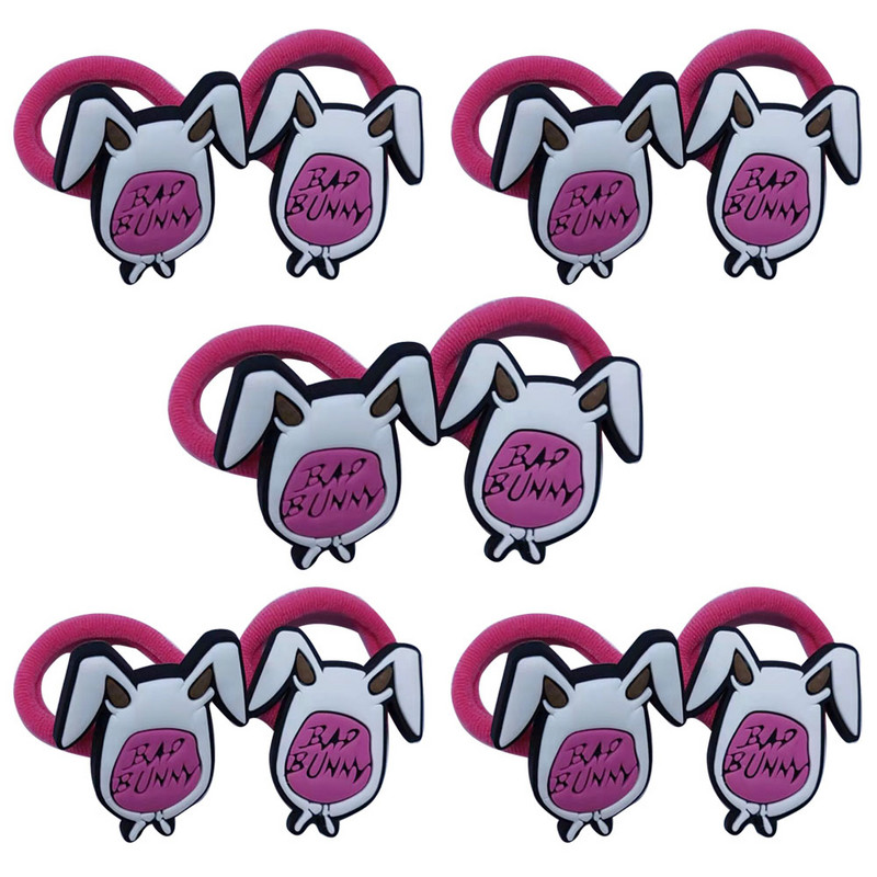 10 DB Rajzfilm nyúl szivárvány hercegnő fejfedő gyerekek nejlon rugalmas hajpántok gyermek nyakkendő lányok kiegészítők baba fejdísz