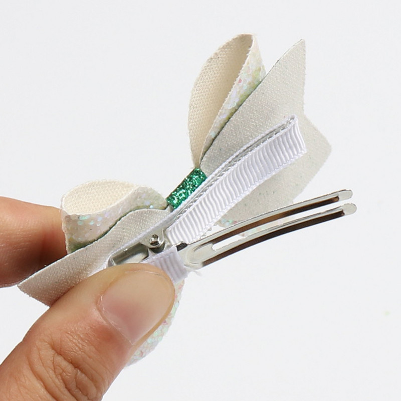 ncmama 3 hüvelykes St. Patrick `s Day Hajmasni Lányoknak Shamrock Nyomtatott Szalag Bowknot Hajfogantyúk Gyerekek Dekorációs Haj kiegészítők