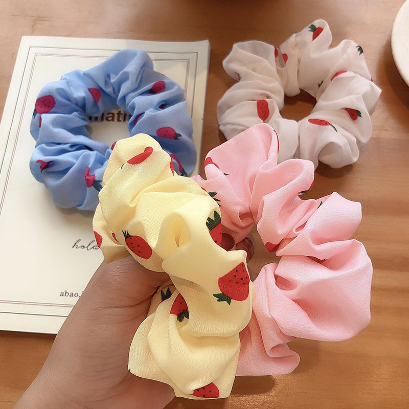 10db/tétel Női hajkiegészítők Nyári Stílus Elasztikus Hajpántok Lovely Gyümölcs Eper Avokádó Görögdinnye kötél Lányos Fejdísz