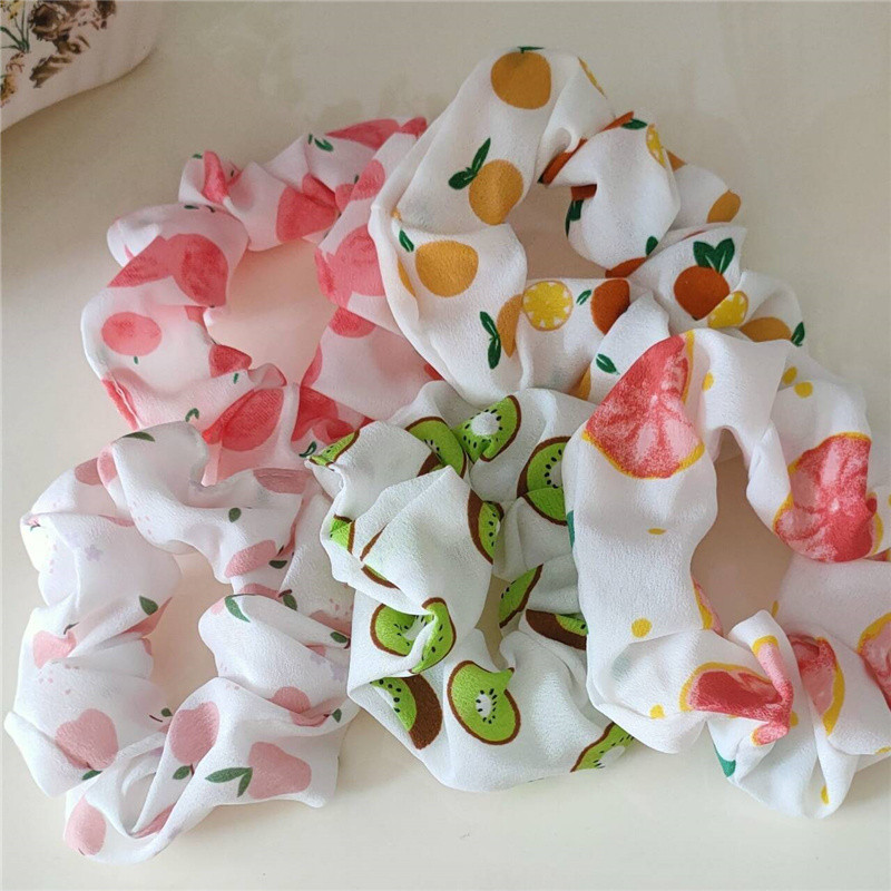 10db/tétel Női hajkiegészítők Nyári Stílus Elasztikus Hajpántok Lovely Gyümölcs Eper Avokádó Görögdinnye kötél Lányos Fejdísz