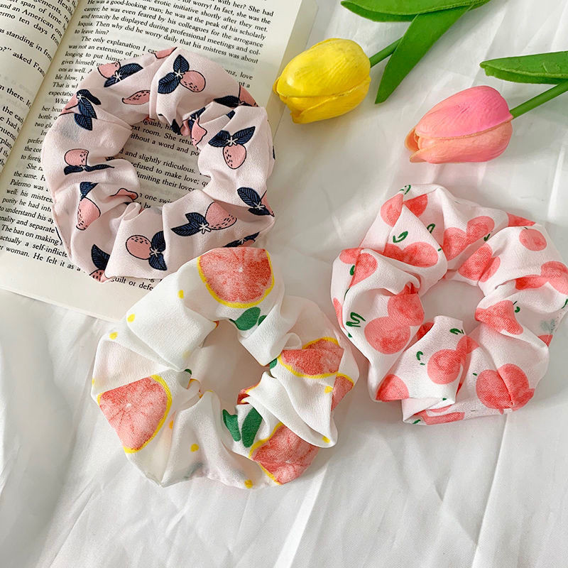 10db/tétel Női hajkiegészítők Nyári Stílus Elasztikus Hajpántok Lovely Gyümölcs Eper Avokádó Görögdinnye kötél Lányos Fejdísz