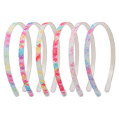 3 buc 1 cm lățime bricolaj bentiță multicoloră curcubeu cu sclipici pentru femei bentiță pentru femei bentiță pentru păr pentru fete accesorii pentru păr din rășină