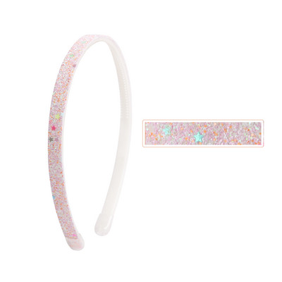 3 buc 1 cm lățime bricolaj bentiță multicoloră curcubeu cu sclipici pentru femei bentiță pentru femei bentiță pentru păr pentru fete accesorii pentru păr din rășină