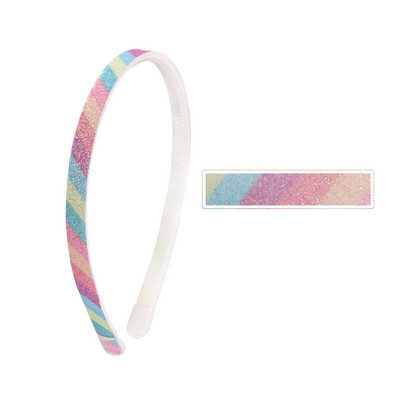 3 buc 1 cm lățime bricolaj bentiță multicoloră curcubeu cu sclipici pentru femei bentiță pentru femei bentiță pentru păr pentru fete accesorii pentru păr din rășină