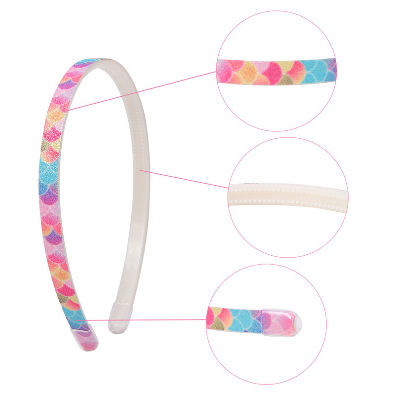 3 buc 1 cm lățime bricolaj bentiță multicoloră curcubeu cu sclipici pentru femei bentiță pentru femei bentiță pentru păr pentru fete accesorii pentru păr din rășină