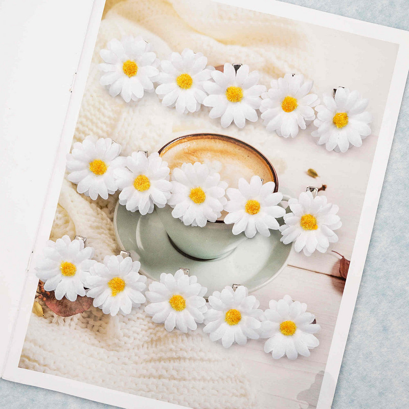 20 DB Női divat Virág Hajcsat Ajándék Homokos Beach Színes, kézzel készített pillangós orchidea hajkiegészítők nyaraláshoz