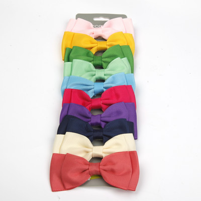 10kom/komplet dječja Grosgrain vrpca Pune mašne za kosu sa kopčom Za djevojčice Koje za kosu Ukosnice Ukosnice Pokrivala za glavu Dječji dodaci za kosu