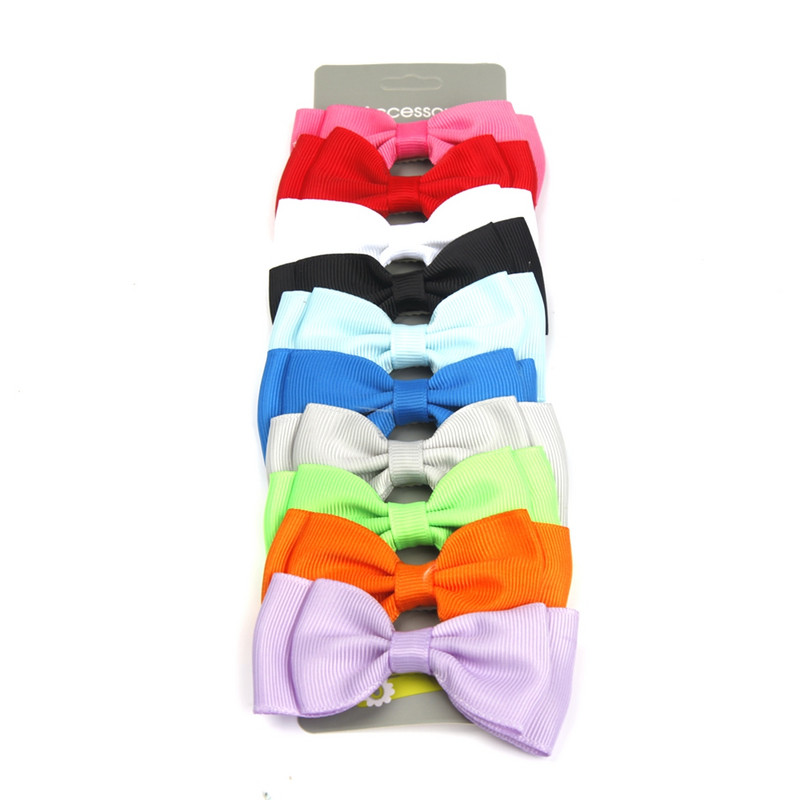 10kom/komplet dječja Grosgrain vrpca Pune mašne za kosu sa kopčom Za djevojčice Koje za kosu Ukosnice Ukosnice Pokrivala za glavu Dječji dodaci za kosu