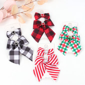 Oaoleer 2PCS/Set 4 inčne kopče za kosu za bebe Karirane gumice za kosu Pokrivala za glavu Princess Baby Kids Koreja Modni dodaci za kosu Drške za kosu