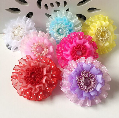 2gab Matu aksesuāri Matu sprādzes Matu sprādzes Matu sprādzes Eleganta Lentes imitācijas pērle Polka dot Ziedi matu lente Svētku dāvanas