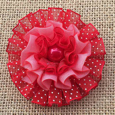 2gab Matu aksesuāri Matu sprādzes Matu sprādzes Matu sprādzes Eleganta Lentes imitācijas pērle Polka dot Ziedi matu lente Svētku dāvanas